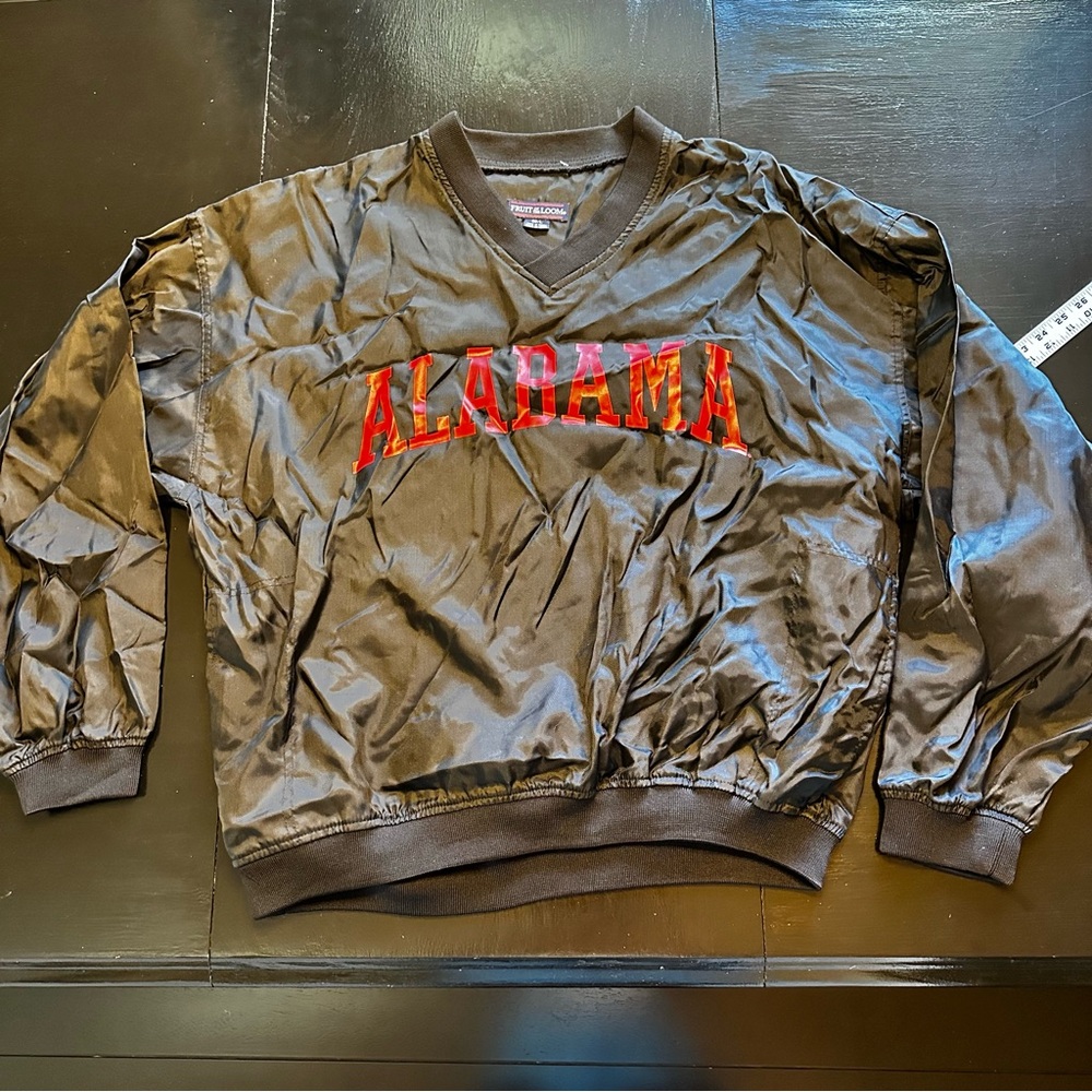 Vintage Alabama Black & Red Windbreaker Football Baseball Made in Korea